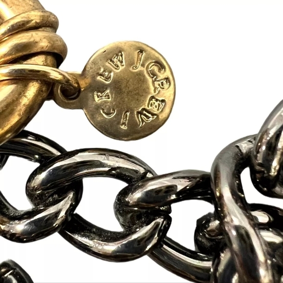 J .Crew Rera Gold and Black Chain Necklace with 3D Floral Accents - Picture 8 of 16